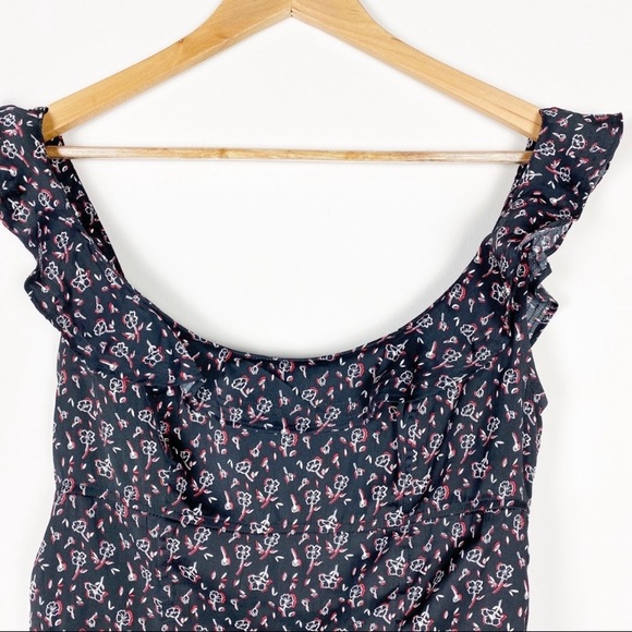 FREE PEOPLE Stay With You Ruffled Crop Top Black - Picture 8 of 8